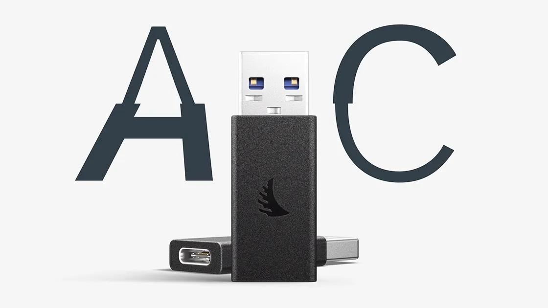 Angelbird USB-A-C USB 3.1 Gen2 Adapter USB-A auf USB-C Schwarz