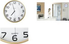 UNiLUX Wanduhr/Quarzuhr "BALTIC", Durchmesser: 300 mm, braun Zahlen in schwarz, Gehäuse aus Holz, - 1 Stück (400094591)