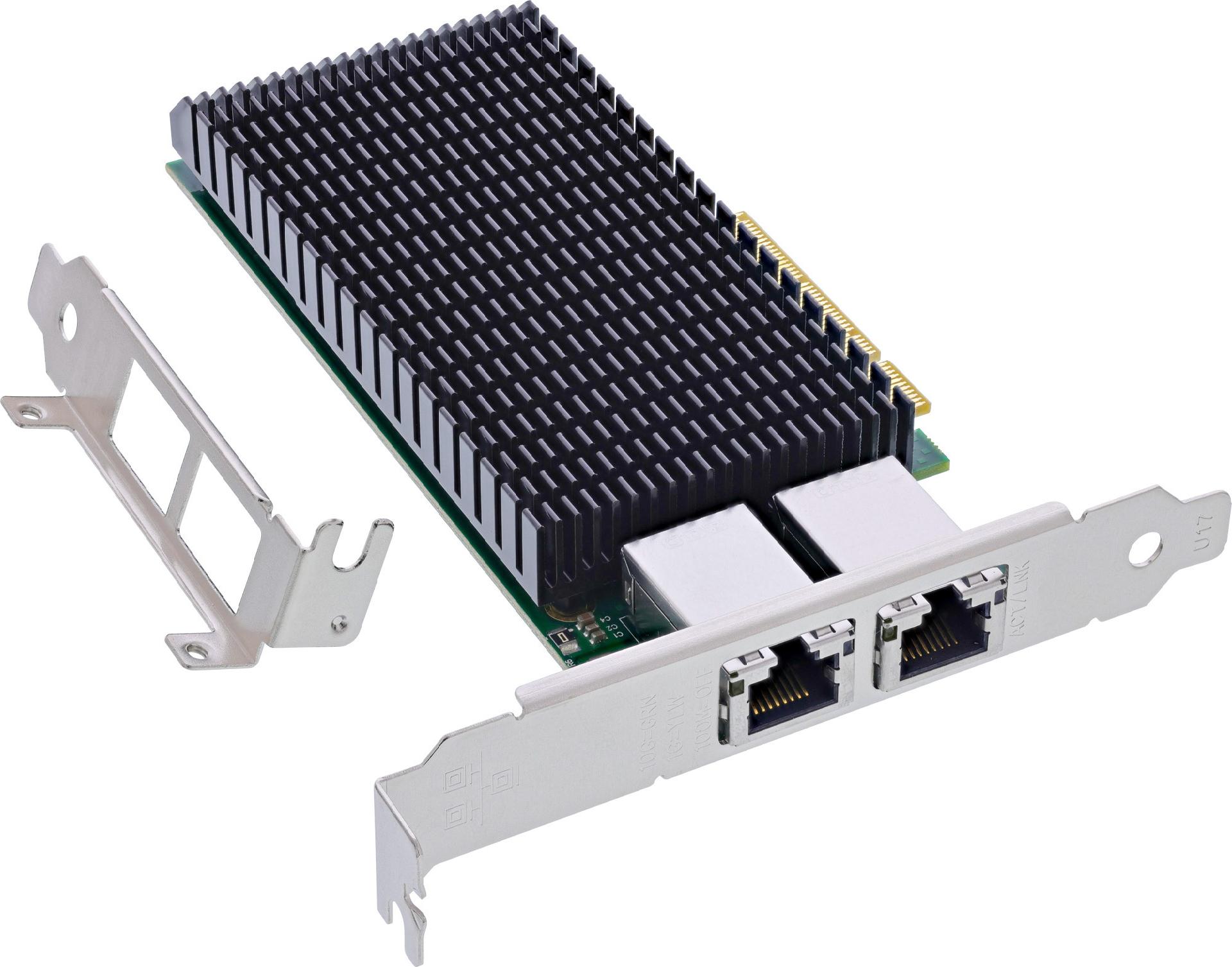 InLine Dual 10-Gigabit Netzwerkkarte 2x 10GBase-T PCIe 2.1 x8
