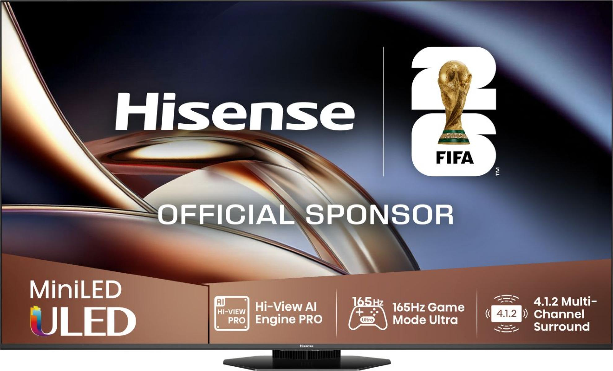 Hisense U8Q 75U8Q 75" Mini-LED 4K Smart TV 165 Hz 5.000 Nits Schwarz, Grau