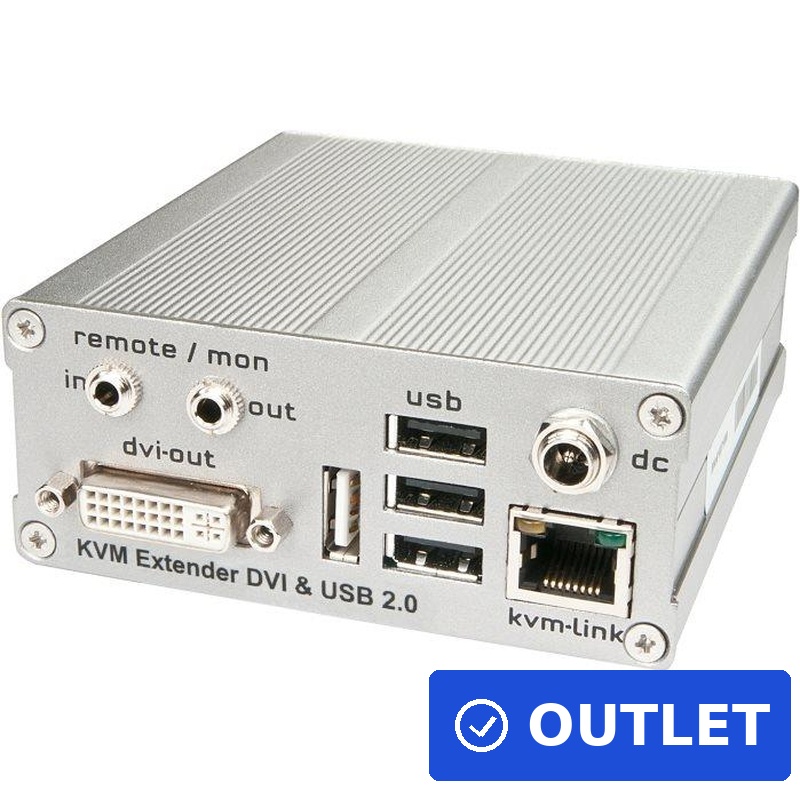LINDY KVM Extender DVI & USB2.0 without Mass Storage Receiver Unit (39211)