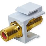 VALUE ROLINE Keystone-Kupplung RCA geschirmt Kunststoff rot (25.99.8213)