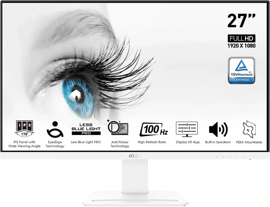 MSI PRO MP271A E2 27" LED-Monitor IPS HDR Ready Flat (9S6-3PD0CT-001)