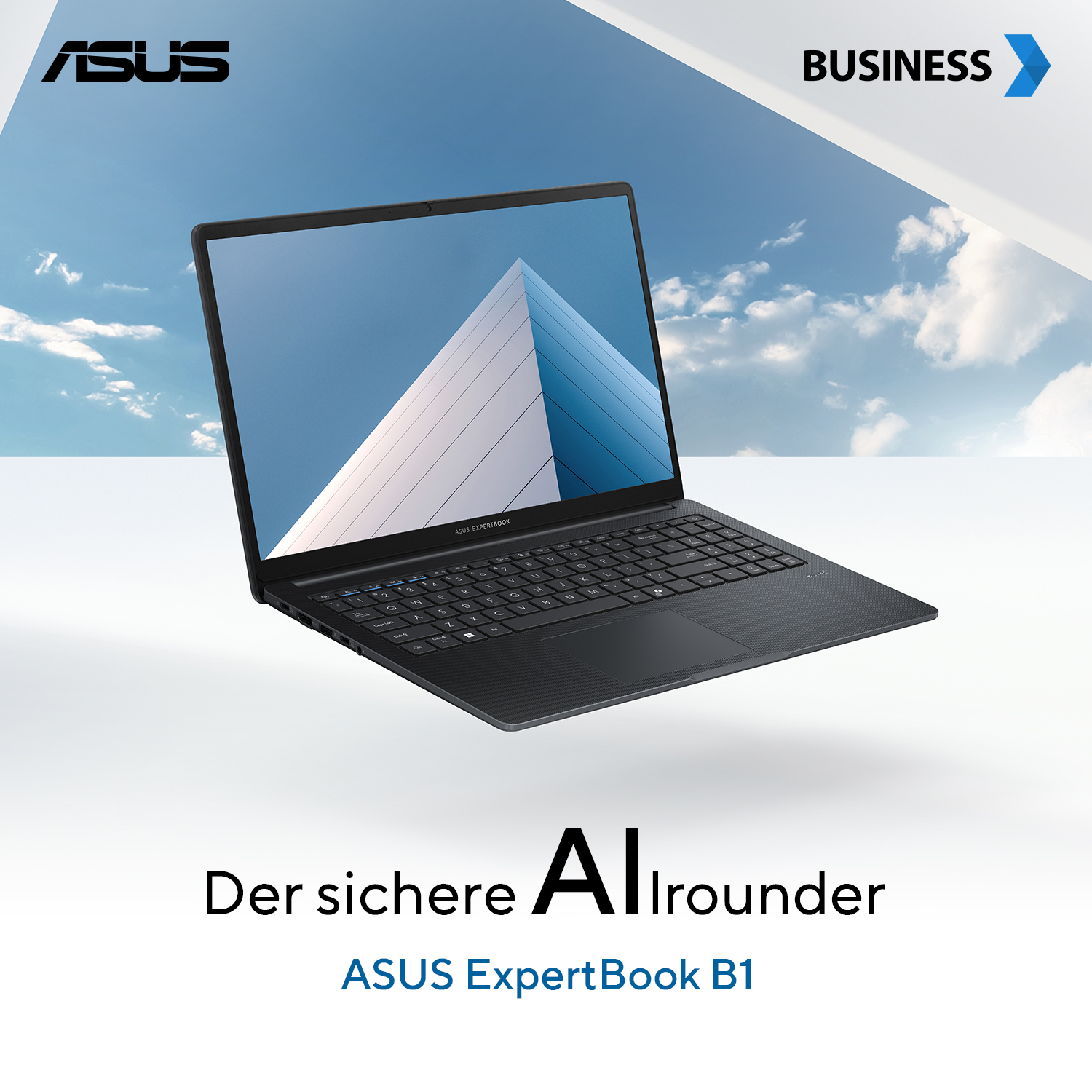 ASUS ExpertBook B1 15,6" Business-Notebook Intel Core 7 150U 16 GB RAM 256 GB SSD Wi-Fi 6E ohne OS Schwarz, Grau