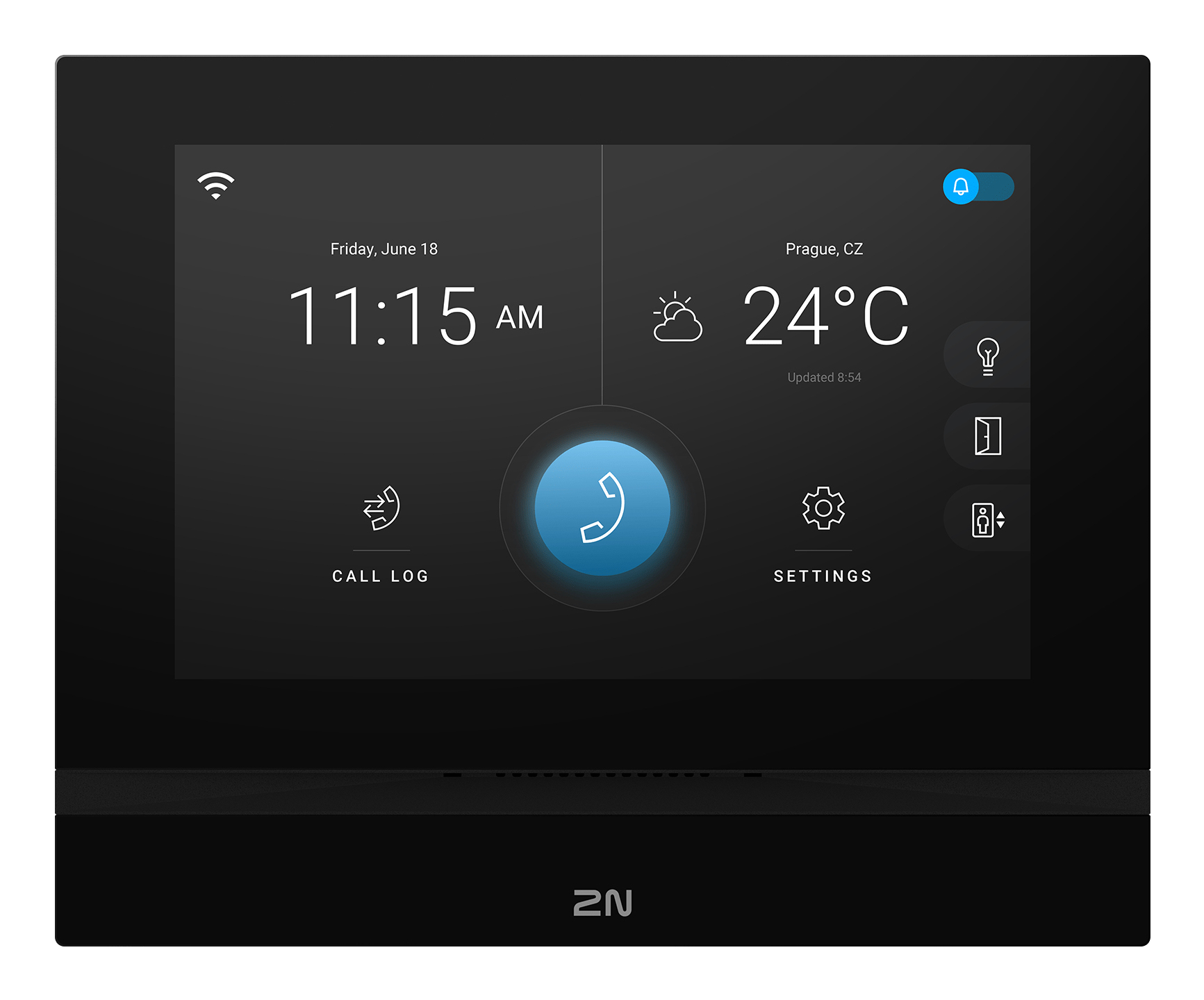 2N Indoor View – Bedientafel mit Touchscreen 7" WLAN Schwarz
