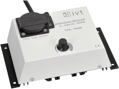 Ivt DR-2000 Hand-Dimmer Wechselspannungssteller Drehzahlregler 2000 W Dimmer (700100) (geöffnet)