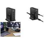 ANSMANN USB-Tisch-Ladegerät DC5140PD, 5 Port, 140 Watt schwarz, Anschlüsse: 2x USB-A Kupplung, 3x USB-C Kupplung, - 1 Stück (1001-0149)