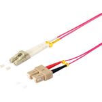 S/CONN maximum connectivity LWL-Duplex Patchkabel LC/SC 50/125µ, OM4, violett, 1,0m (77936/4)