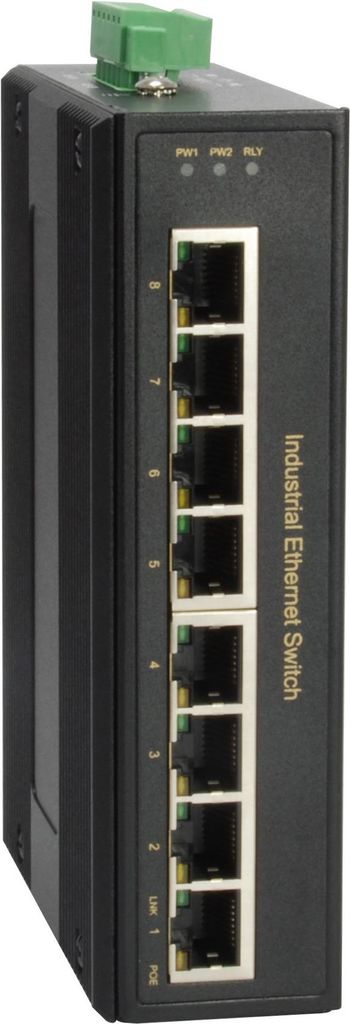 LevelOne 8-Port Gigabit PoE Ind. Switch PoE-Ports können den IEEE 802.3at-Standard unterstützen und 30-W-Geräte mit Strom versorgen, 1000Mb/s, Voll-Duplex, 10/100 Mb/s, Voll/Halb-Duplex, Auto-Negotiation, Auto-MDI/MDIX (IGP-0801)