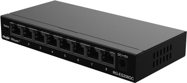 Ruijie Networks RG-ES208GC Managed L2 Switch 8 Ports Gigabit Ethernet Grau