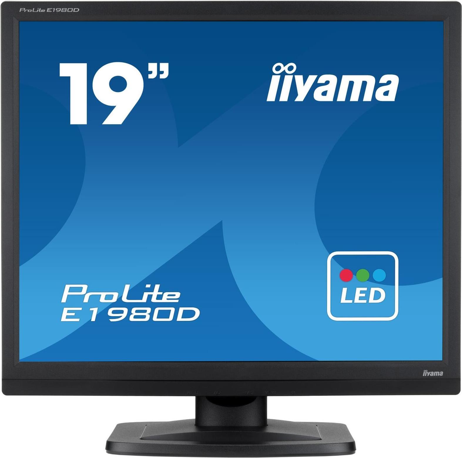 iiyama ProLite E1980D-B1 LED display 48,3 cm (19" ) 1280 x 1024 Pixel XGA Schwarz (E1980D-B1)