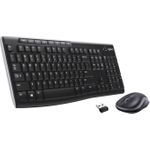 Logitech Wireless Combo Mk270 Keyboard Mouse Included Rf Wireless Qwerty Black, Silver (920004508)