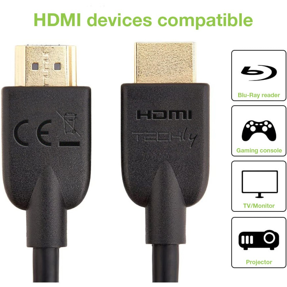 Techly ICOC-HDMI2-4-050T HDMI-Kabel 5 m 2.0 Schwarz