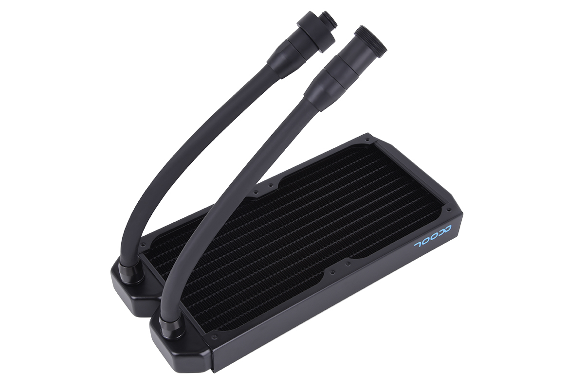 Alphacool NexXxos ST30 Full Copper 240mm Radiator AIO Schwarz