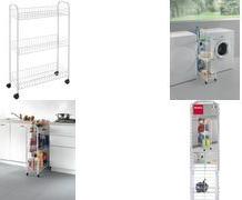 metaltex Allzweckwagen Slim, 3 Etagen, weiß Material: plastifizierter (LDPE) Draht, schmal aber tief - 1 Stück (341403014)