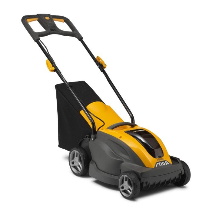 STIGA COMBI 336e Akku-Rasenmäher 48 V 34 cm Schnittbreite 860 W Schwarz, Gelb