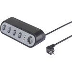 Sygonix SY-6901966 Tischsteckdose 5fach Schwarz, Grau Schutzkontakt 1 St. (SY-6901966)