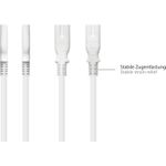 Euro-Netzkabel Euro-Stecker Typ C (gerade) an C7/Euro 8 Buchse (gerade), weiß, 0,75 mm², 0,75 m, Good Connections® (P0370-W007)