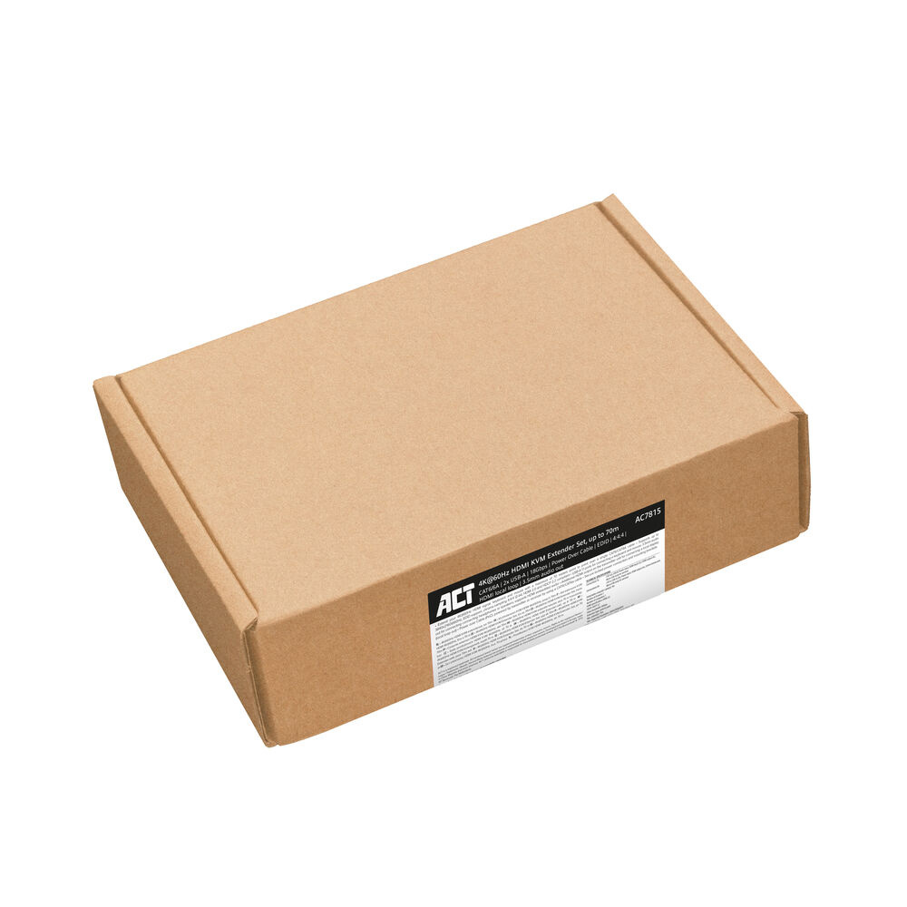 ACT AC7815 4K HDMI 2.0 KVM-Extender-Set CAT6A 70 m Schwarz