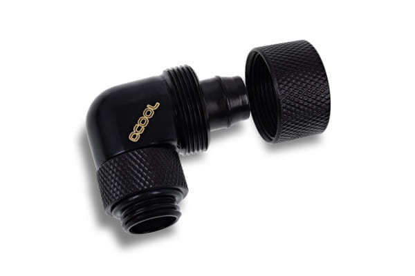 Alphacool Eiszapfen 16/10mm Anschraubtülle 90° G1/4 Schwarz