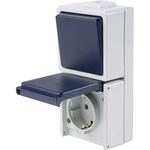 as - Schwabe 62455 Aufputz-Schalter IP54 Grau (62455)