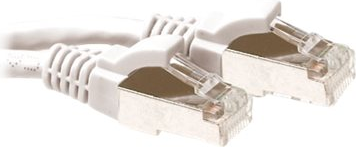 ACT White 1 meter LSZH SFTP CAT6A patch cable snagless with RJ45 connectors CAT6A S/FTP LSZH SNG WH 1.00M (FB7301)