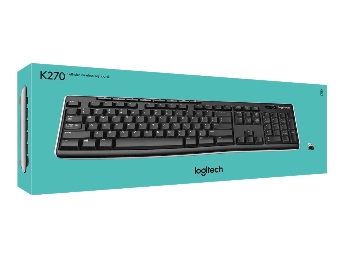 Logitech Wireless Keyboard K270 Tastatur QWERTZ Deutsch Schwarz