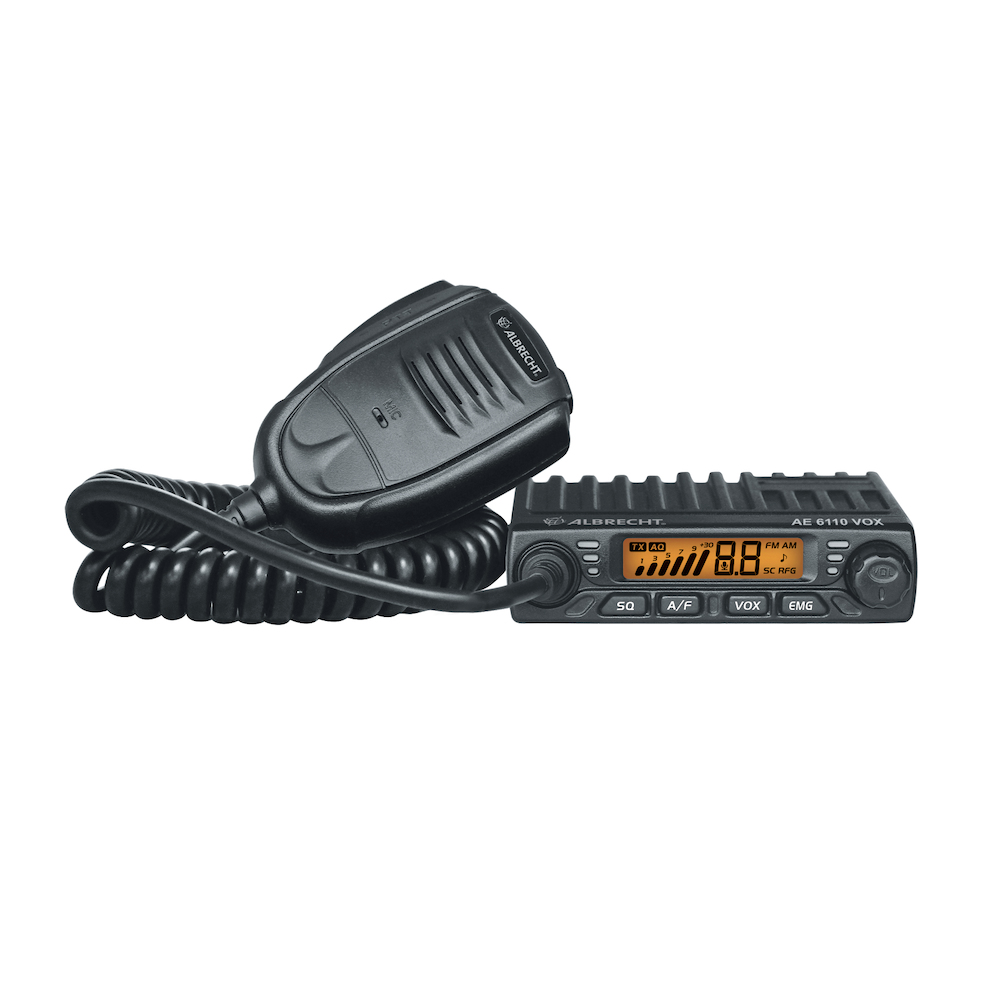 Albrecht AE 6110 VOX Mini-CB-Funkgerät 8 W 400 Kanäle AM/FM LED Schwarz