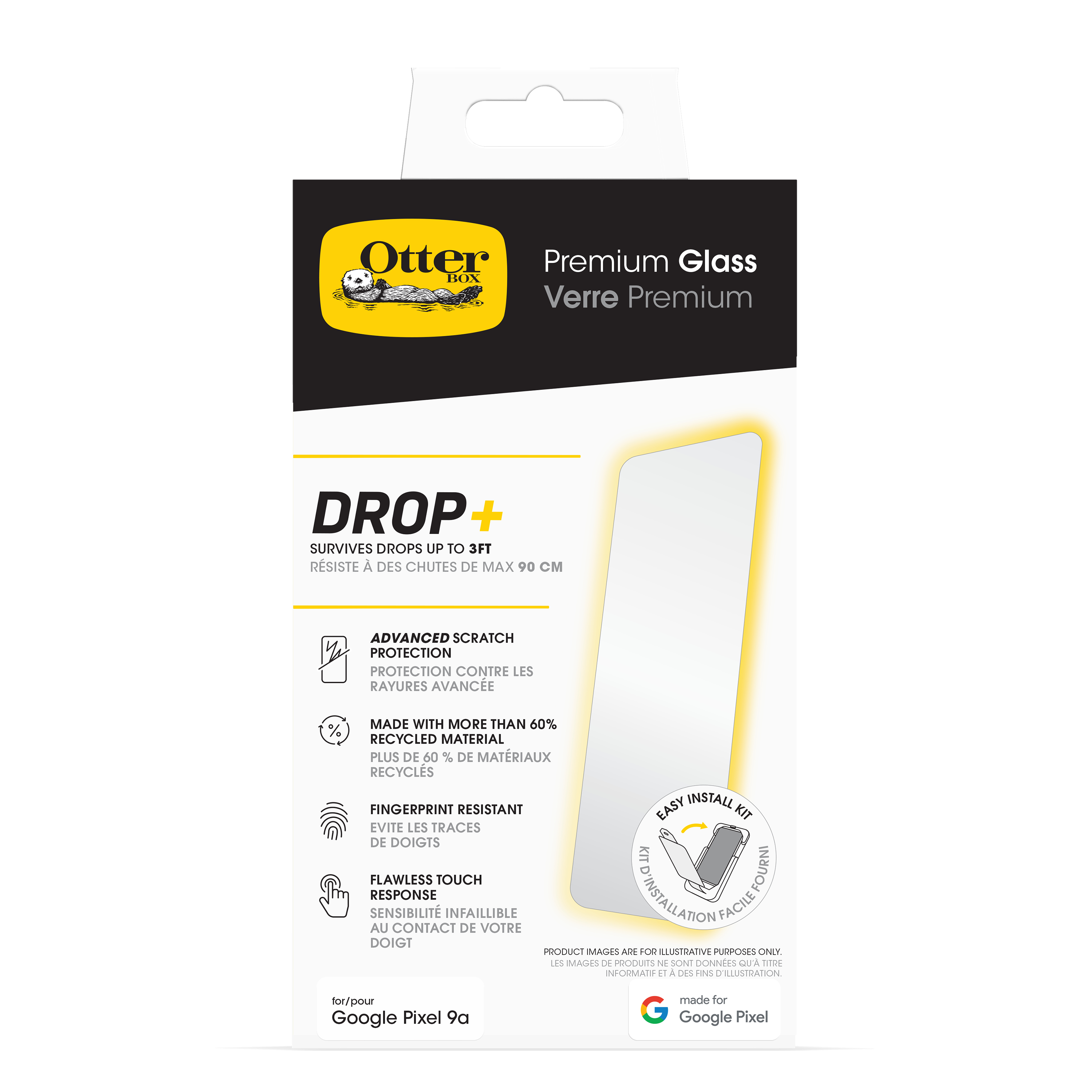 OtterBox Premium Glass Displayschutz Google Pixel 9a 6.3" Transparent