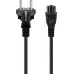 Goobay Netzanschlusskabel (Schutzkontakt); 1 m, Schwarz (57846)