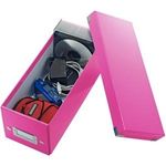 LEITZ CD-Ablagebox Click & Store WOW, pink aus Hartpappe mit PP-Folie kaschiert, für 165 CDs in Papier- (6041-00-23)