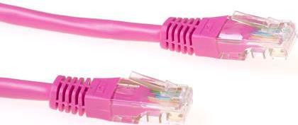 ADVANCED CABLE TECHNOLOGY Pink 7 meter U/UTP CAT5E patch cable with RJ45 connectors
