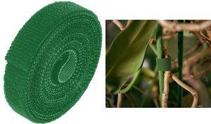 Bradas Klett-Bindeband, 19 mm x 5 m, grün aus Kunststoff, zuschneidbar, multifunktional: zum Binden - 1 Stück (TYHLT19005/GR)
