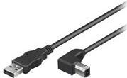 USB2.0 Anschlusskabel Stecker Typ A - Stecker Typ B 90° gewinkelt, 1,0 m Hersteller: Techly (ICOC-U-AB-10-ANG)