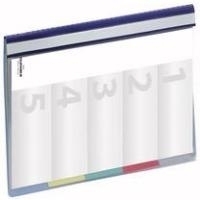 DURABLE Organisationshefter DIVISOFLEX, DIN A4, blau 5-fach Hefter, mit 5 farbigen Unterteilungen und neutralem (2557-06)