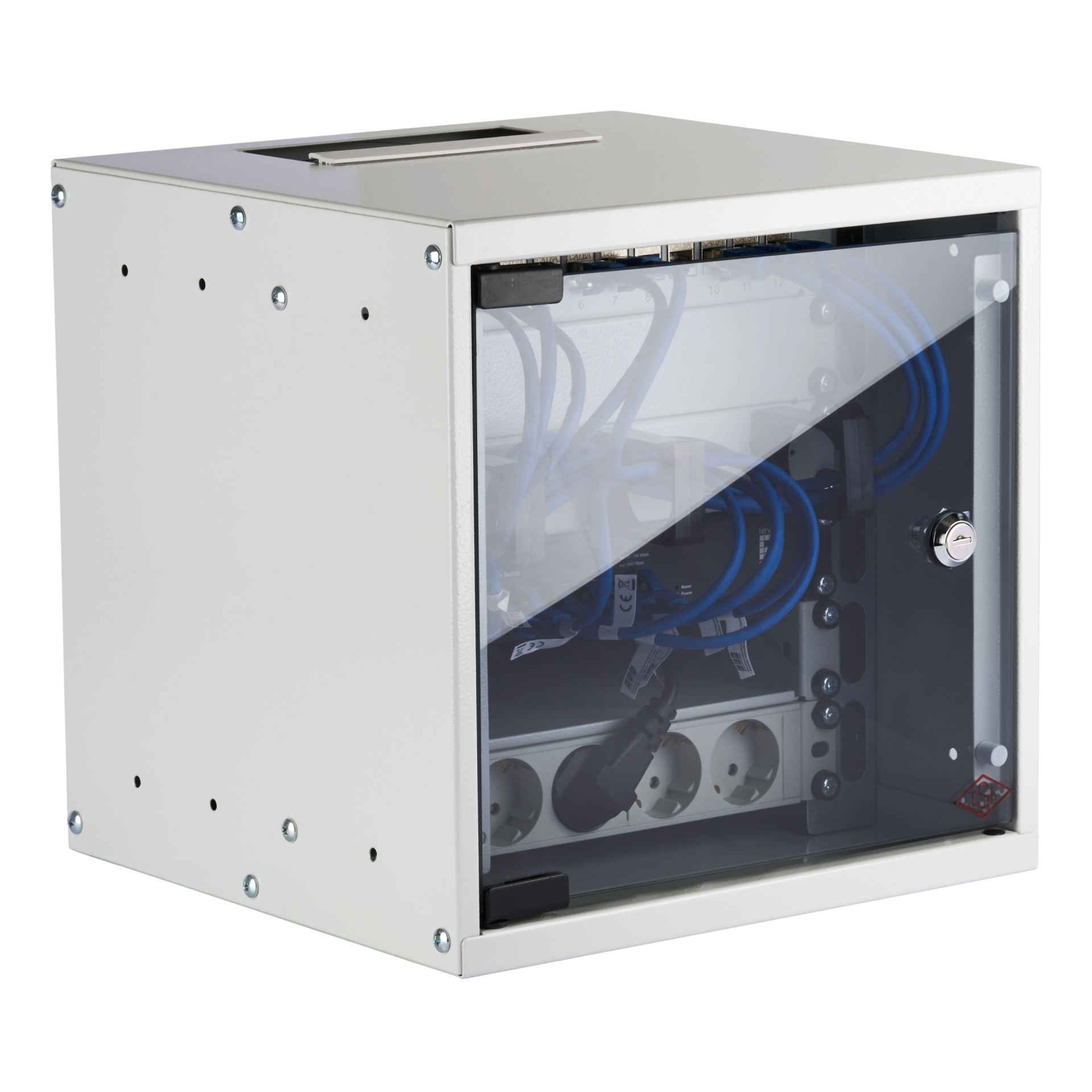 EFB Elektronik 10" Wandgehäuse 6HE Tiefe 300mm 1-teilig RAL7035 (WGB-1006GR.30-SET1)