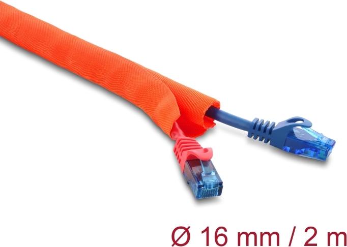 Delock Kabelschutzschlauch selbstschließend 2 m x 16 mm orange (19018)