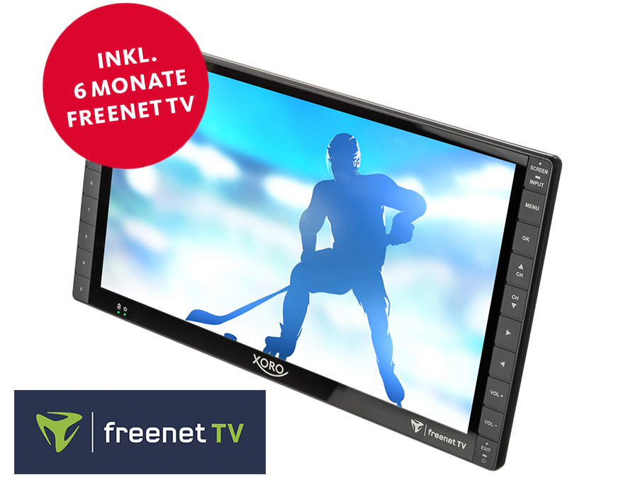 Xoro PTL 1450 V2 Tragbarer DVB-T/T2 Fernseher 14" Full HD HDMI IN Akku Schwarz