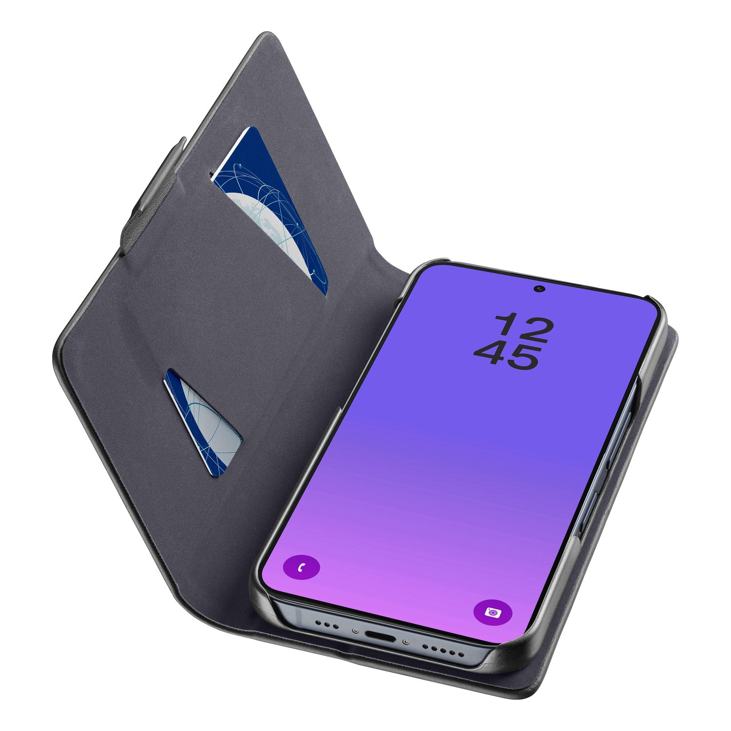 Cellularline Book Case für Samsung Galaxy A57 5G Folio Kunstleder 6,7" Schwarz