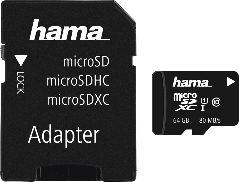 Hama microSDXC Class 10 UHS-I (139506) 64GB inkl. Adapter (00139506)