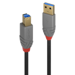 Lindy 0.5m USB 3.2 Typ A an B Kabel, 5GBit/s, Anthra Line USB Typ A Stecker an B Stecker (36740)