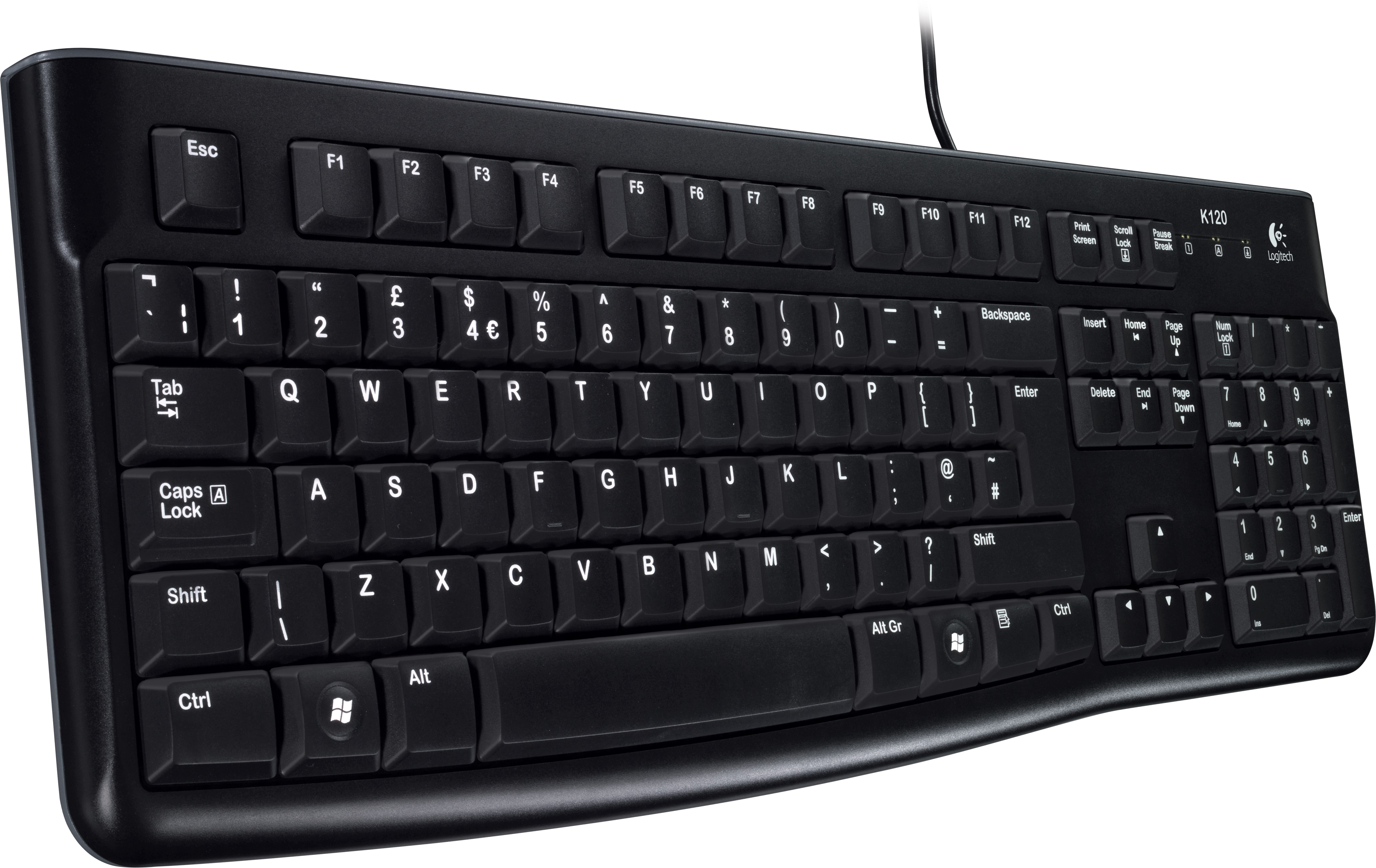 Logitech K120 USB Tastatur QWERTZ Schwarz