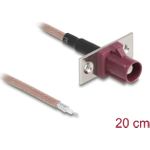Delock Antennenkabel FAKRA D Buchse zu offenen Kabelenden RG-316 20 cm 2 vorgestanzte (90729)
