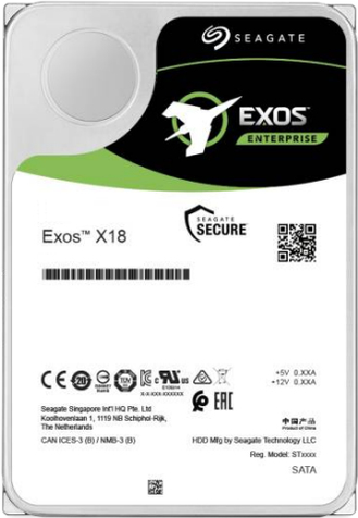 SEAGATE ENTERPRISE C EXOS X18 10TB 3.5" 7200RPM SATA HELIUM 512E (ST10000NM020G)