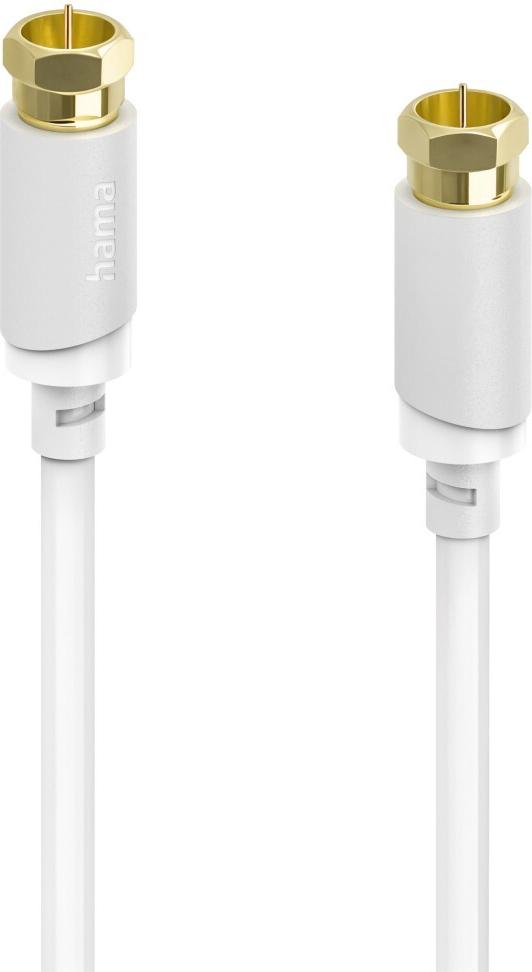 Hama Koaxialkabel für Kabelrouter, Netzwerk, F-Stecker, 75 O, 120 dB, 3,00 m (00202033)