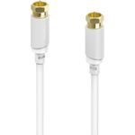 Hama Koaxialkabel für Kabelrouter, Netzwerk, F-Stecker, 75 O, 120 dB, 3,00 m (00202033)