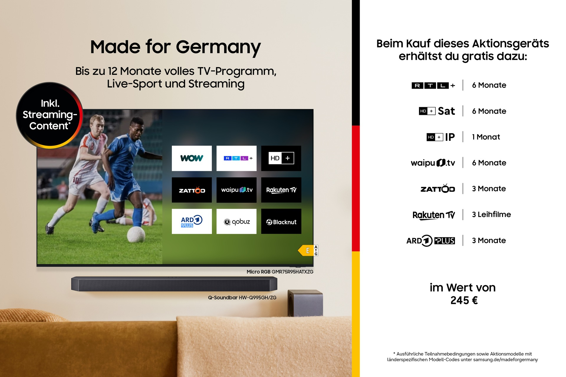 Samsung 65" Mini LED M80H 4K Vision AI Smart TV (2026)