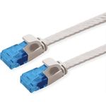 VALUE Patchkabel Kat.6A (Class EA) UTP, extra-flach, grau, 2 m (21.99.2012)
