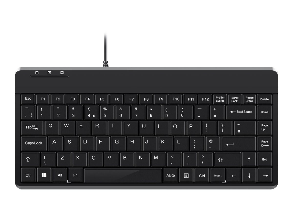 Perixx PERIBOARD-409 P Mini PS/2-Tastatur 2 USB-Hubs QWERTZ Schwarz