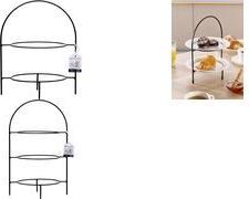 Ritzenhoff & Breker Teller-Etagère TJÄNA, 2-stufig aus schwarzem Metall, Maße: (B)220 x (T)170 x (H)280 mm, - 1 Stück (221367)